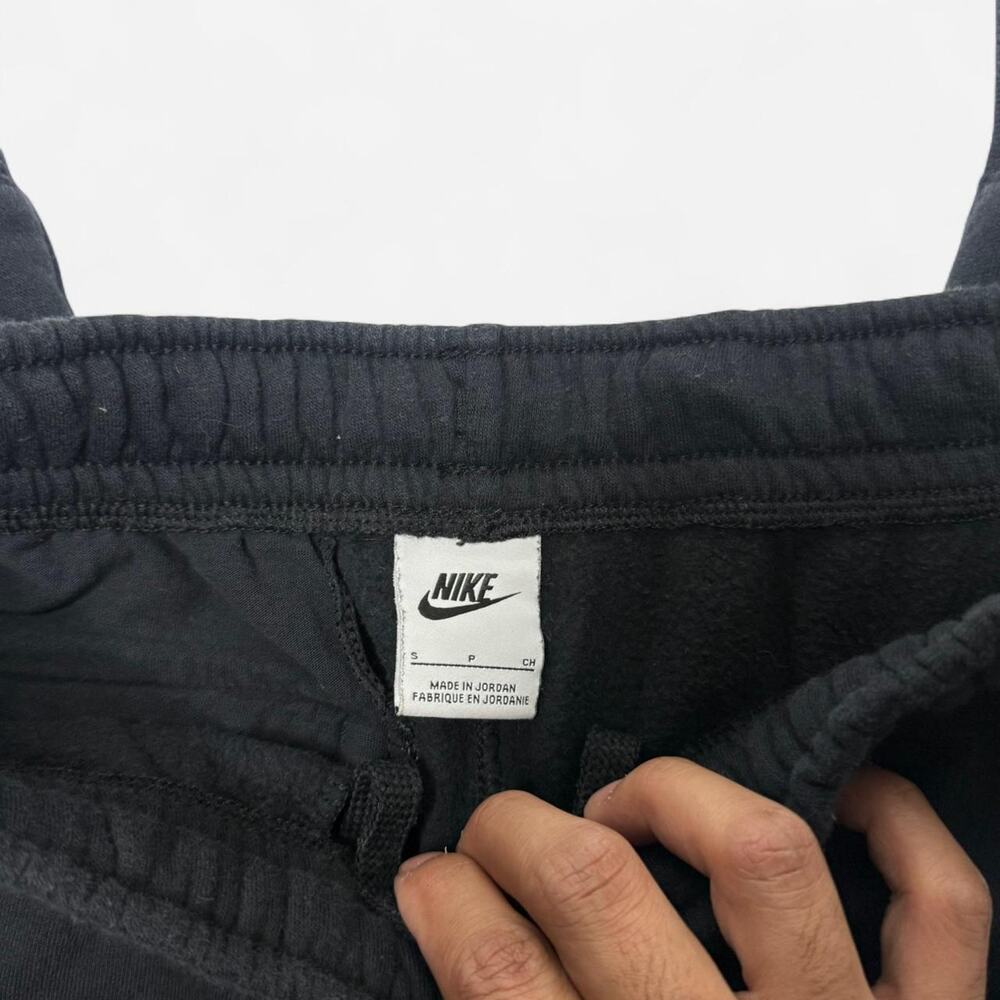 Nike Black Sweatpants Joggers Small Swoosh Logo Casual Athletic Pants - Picture 5 of 7